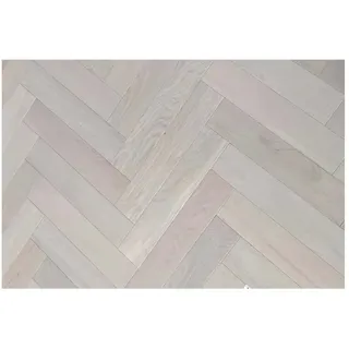 Woodstore24 Parkett Elegantes Fischgrätparkett Eiche gebürstet & transparent lackiert, Nut- und Feder Stecksystem, Bodenbelag, natürliche Optik, hellbraun, Klicksystem, Diele, Fischgrät, 1,62 m2/Paket, L 45cm x B 9cm x S 1,4cm