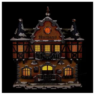 Hubrig Volkskunst GmbH Winterhaus Rathaus 21 cm mehrfarbig