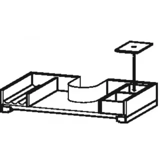 Duravit Einrichtungssystem für Schrankbreiten 600 mm, inklusive Siphonausschnitt, UV996707878, Farbe: Ahorn massiv