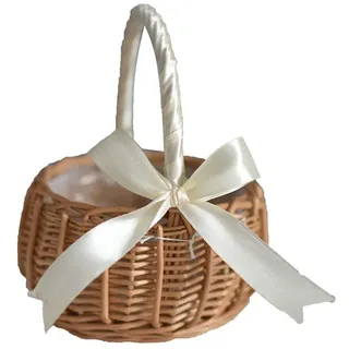 BSTCAR Flechtkorb, Einkaufskorb Geflochten Korb Geflochten Geschenk Körbchen Weidenkorb Picknicks, Wandern, Camping, Familientreffen