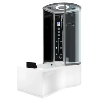 AcquaVapore Kombination Badewanne Dusche K55-L33-EC Duschtempel 170x100 cm