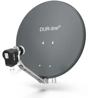 Dur-Line 4 Teilnehmer Set - Qualitäts-Alu-Satelliten-Komplettanlage - Sel...