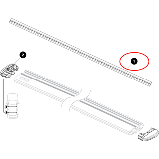 Thule Quick Access Interface (pair) - Thule WingBar Evo - Gummileisten