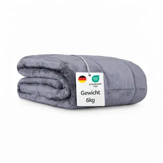 BestLivings Gewichtsdecke Anthrazit 150 x 200 cm 6 Kg