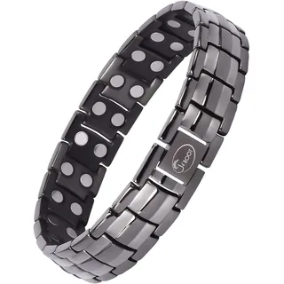 JEROOT Magnetarmband Herren, Reines Titan-Power Herren Magnetische Armbänder Armband Magnet Magnetarmband Energetix Magnetschmuck