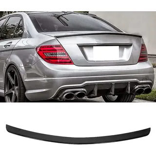 Heckspoiler FüR Mercedes-Benz C-Class W204 2008 2009 2010 2011 2012 2013 2014 ABS/Kohlefaser Auto-Hintere Spoiler-Flügel Dachtrunk Wing Lip Heckkofferraum Heckspoiler Auto Styling ZubehöR