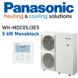 Panasonic AQUAREA WH-MDC05J3E5 Luft Wasser Wärmepumpe 5 kW