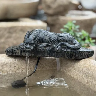 ZYZSY Garten-Drachen-Statue, Wasserspeier Gargoyle für Miniteich, Outdoor Drachen Handwerk Dekoration, für Gartenteiche, Terrassen - Balkone - Maritime Deko