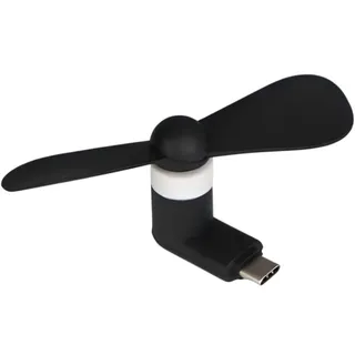 Mini USB-Ventilator für Smartphone, Laptop, Tablet und PC schwarz
