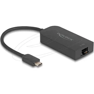 DeLock USB Type-C Adapter zu 2,5 Gigabit LAN 66046 - Schwarz