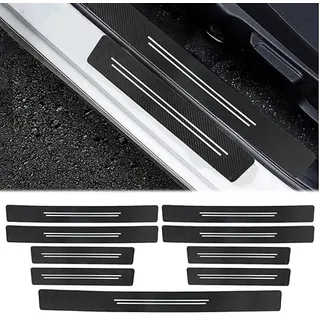 WXRNBN 9 Stück Auto Einstiegsleisten Schutz für BMW 1er F70 120 2024 2025+, Auto Carbon Fiber Einstiegsleisten Türschweller Einstiegsleisten Kratzschutz