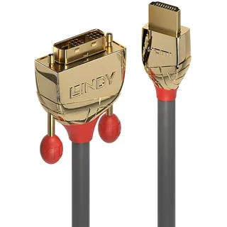 Lindy HDMI an DVI-D Single Link Kabel, Gold Line