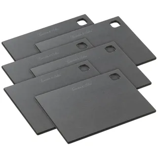 Rosenstein & Söhne 6er-Set Holzfaser-Schneidebretter, spülmaschinenfest, 20 x 15 x 0,6 cm