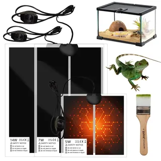SMD35 heizmatte Terrarium heizmatte mit Thermostat, Terrarium Heat Mat für Pflanzen/amphibischer/Terrarium/Reptilien heizmatte wasserdicht, Sicher und langlebig mit zum Schutz von Haustieren (Mittel)