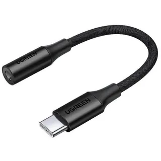 UGREEN Kopfhöreradapter mit 3,5mm Jack Miniklinke auf USB Typ-C USB-C 10 cm schwarz