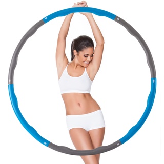 Ultrasport Unisex-Adult Hula Hoop Reifen, Blau/Grau, Ø 100 cm