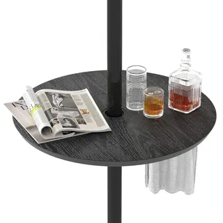 COSTWAY Sonnenschirm-Tisch, runder Schirmtisch mit Schirmloch für 38-48mm Schirmstange, tragbar, verstellbar, 50 cm