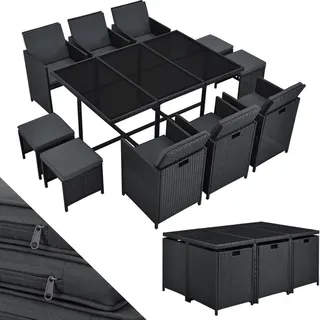 Juskys Baracoa XL Set 11-tlg. schwarz/dunkelgrau