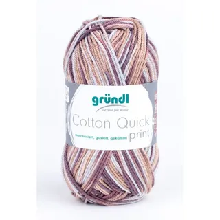 120 Strickgarn Cotton Quick Print Braun 50 g