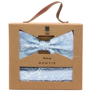 Prince BOWTIE Fliege + Tuch im Paisley-Design Blau