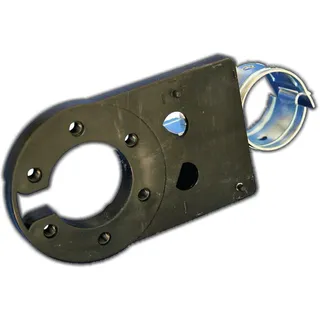 1 Anhänger Anbauplatte Steckdose Halterung für 7 & 13-polige DOSE AHK Schelle Kugelhals Montage Neu Old-Harvest