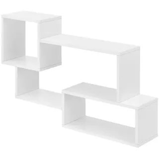 [en.casa] Kvinesdal Wandregal 87 x 18 x 54 cm Weiß