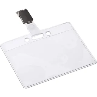 Europel 121265-Namensschilder mit Hosenträger clip, 90x60 mm, 24 Stück farblos