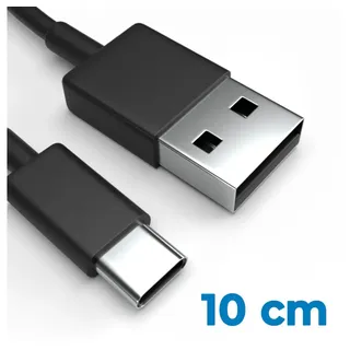 Justcom TCL 20 USB-Kabel, USB-C, USB-A (10 cm), Schnellladekabel, Datenkabel, Handy, Tablet schwarz