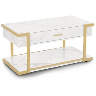 Barberpub Couchtisch Gold Metall 100,5 x 48 x 0 cm