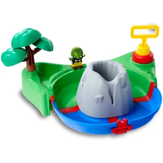 AquaPlay Sploshy Volcano Badewannenspielzeug mit Schaummaschine - Wasserspielzeug für Kinder ab 1,5 Jahre - Spielzeug-Wasserbahn mit Schaumlava, See & Boot inkl. Saugnäpfe für Badewanne & Co.