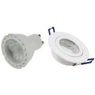 Led Feuchtraum Bad Einbaustrahler Spot weiß 5Watt blauer Led 230V Außen
