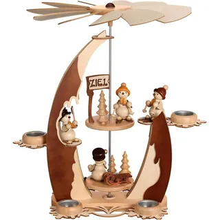 Zeidler Pyramide Segel mit Schneemännern für 6 Teelichter