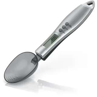 Arendo Löffelwaage digital 0,1g - Küchenwaage Feinwaage - Lcd-anzeige - Digitalwaage - Professionelles Küchenzubehör - 2 abnehmbare Löffel