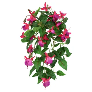 I.GE.A. Kunstpflanze I.GE.A. "Kunstblume Fuchsie", pink (fuchsia), B:25cm H:40cm L:23cm, Polyester, Kunstpflanzen, Kunstpflanze, Dekoblume Hängende Blumen mit Blüten Künstliche Blumen Hängeblume