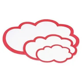 Magnetoplan Moderationskarten weiß/rot 43,0 x 26,5 cm, 20 Blatt
