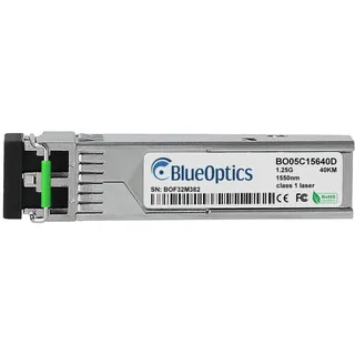 BlueOptics Kompatibler Sundray OM-SFP-Gigabit-Single-mode-40 BO05C15640D SFP Transceiver, LC-Duplex, 1000BASE-, Transceiver, Silber