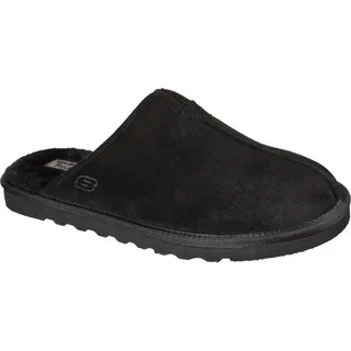 Skechers Relaxed Fit Renten Palco Herren Leichtgewichtige Hausschuhe Aus Mikrofaser Schwarz – 7 Großbritannien - 41 EU - 8 US / Schwarz - Schwarz - 41