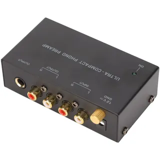PP400 Phono Plattenspieler Vorverstärker, Kompakter Player Plattenspieler Frontverstärker, Eingang, Ausgang, Audio Stereo Grammophon, mit Unabhängiger Knopfsteuerung.