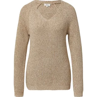 s.Oliver Strickpullover mit V-Ausschnitt und Raglanärmeln Braun 46