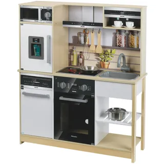 Theo Klein 7188 Miele Family Küche | Große Holzküche mit Sound- und Lichtkochfeld | FSC Zertifiziert | Spielzeug für Kinder ab 3 Jahren