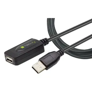 TECHLY USB-A auf USB-A Adapter 5 m Schwarz