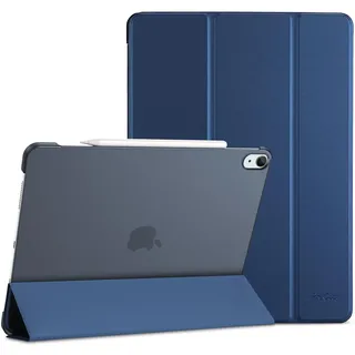 ProCase Hülle für iPad Air 13 Zoll M4/M3/M2 (2026/2025/2024), Dreifache Schutzhülle Case für 13" iPad Air M4 2026/ M3 2025/ M2 2024, Dünn Leicht Smart Cover mit Translucent Frosted Rückhülle -Navy