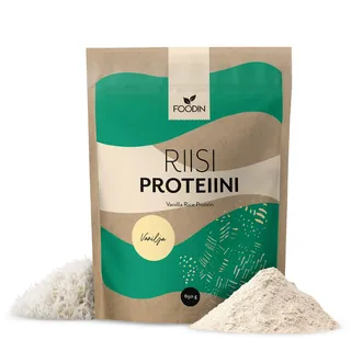FOODIN Rice Protein Pulver 650g, aus gekeimtem Reis, Glutenfreies und Veganes Proteinpulver ohne künstlichen Süßstoff, Vanille