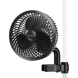 Spider Farmer Grow Ventilator mit Clip, 10-Geschwindigkeiten, EC-Motor, IP-44 Schutzart Oszillierender wachsen Clip-on-Lüfter für Zelt 10W Clip Fan Grow Tent