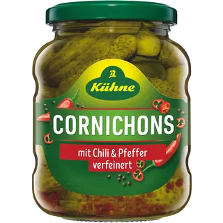 Kühne Cornichons Chili & Pfeffer, 370ml