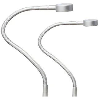 Kalb Material Für Möbel kalb Bettleuchte LED silbergrau