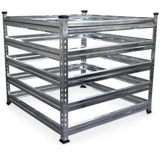 BITUXX Komposter Garten Wetterfest Kompostierer Kompostbehälter Metall 90 x 90 cm