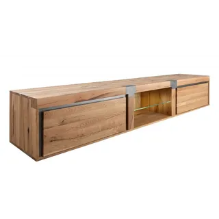 MASSIVMOEBEL24.DE TV-Board Wildeiche / Zerreiche 260x48x50 natur geölt NEW AMSTERDAM #04)