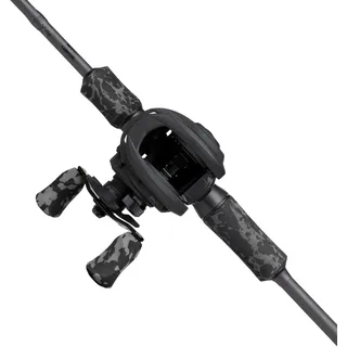 Abu Garcia MAX X Black Ops Casting Fishing Rod and Reel Combo, 1.98 m 10-40g, River Set, Baitcast Combos für Süßwasser Raubfischangler, Hecht und Zander - Schwarz