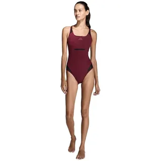 adidas LANELUX Y-back Mesh Swimsuit, Shadow red, 40